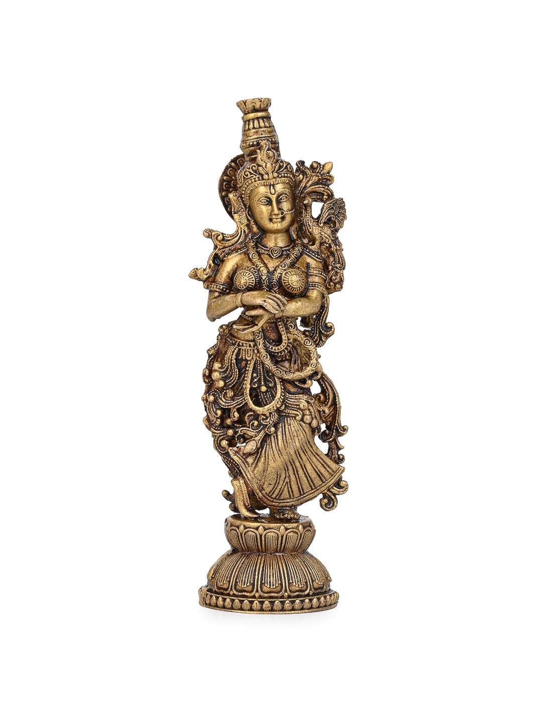 Brass Radha Krishna Statue Set for Home Temple & Decor | Traditional Divine Showpiece - Image 7