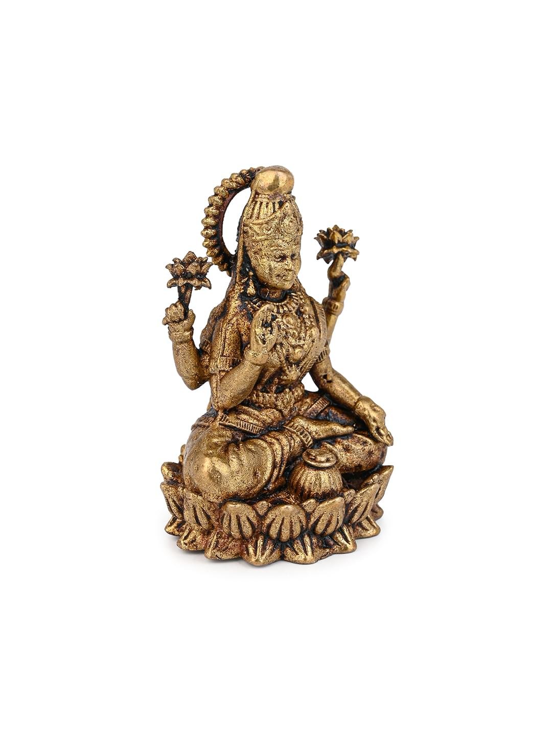 Brass Laxmi Ganesh Idol Set | Hindu God Statue for Home Temple & Office | Decorative Murti for Pooja and Gifting - Image 5